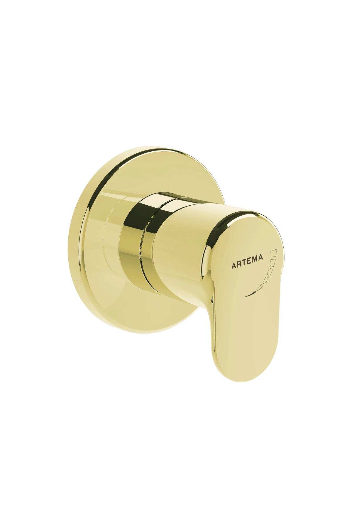 Root Round A4273023 Ankastre Stop Valf, Sıva Üstü, Altın