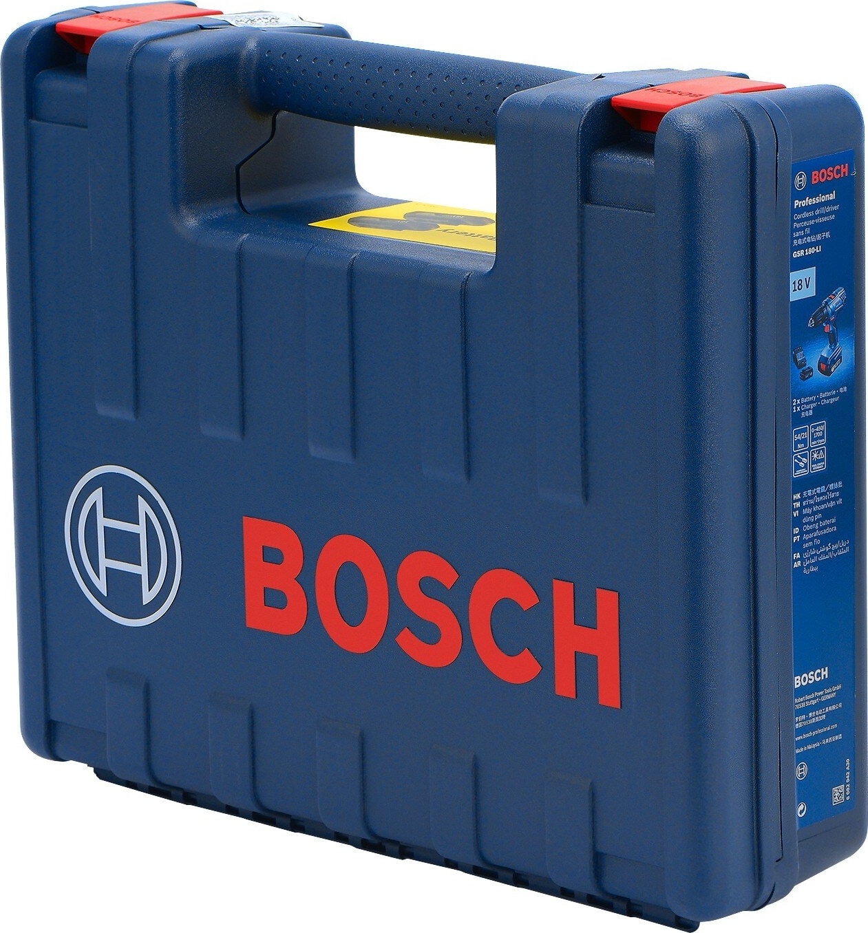 BOSCH GSR 180-LI Professional 2x2.0Ah Çift Akülü Vidalama Makinesi + 23 Parça Set