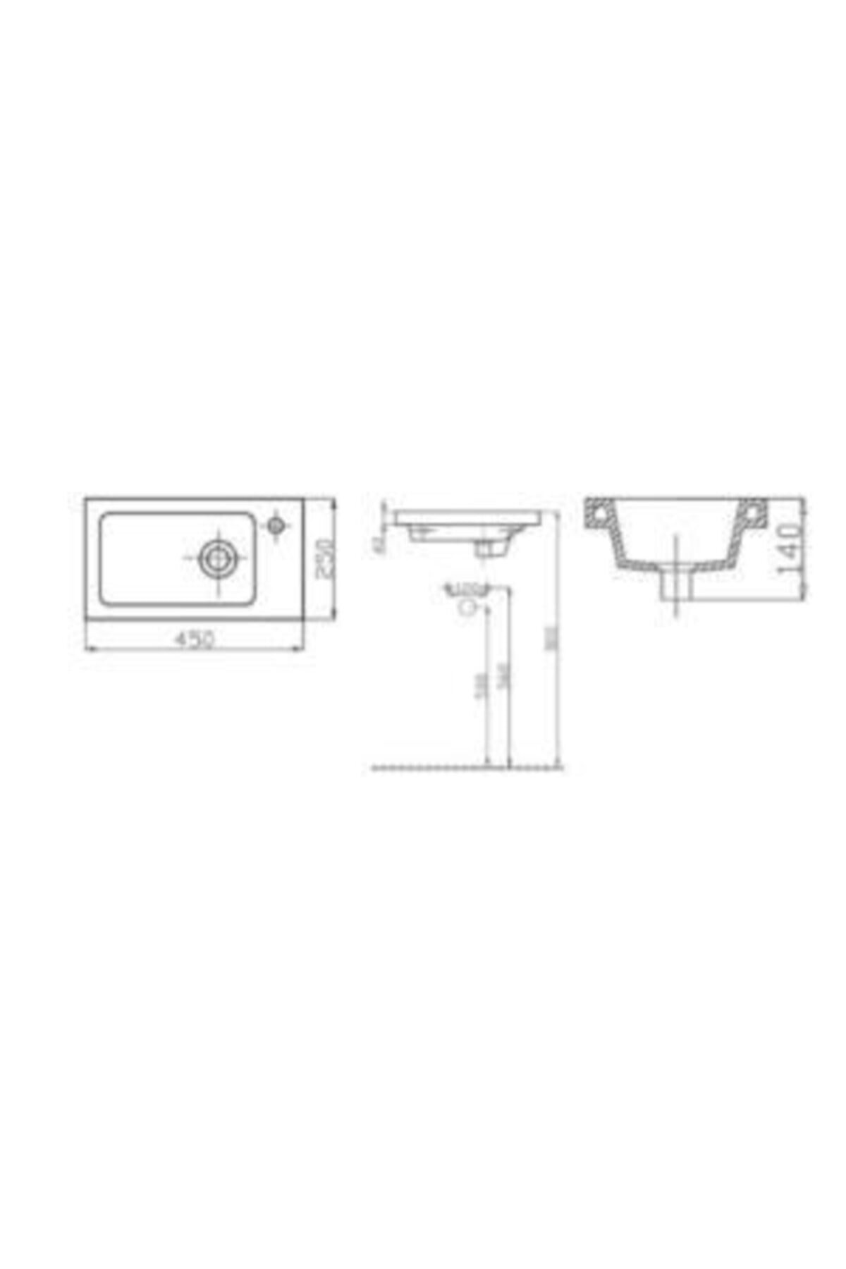 Alvit 25x45 Tezgah Üstü Lavabo
