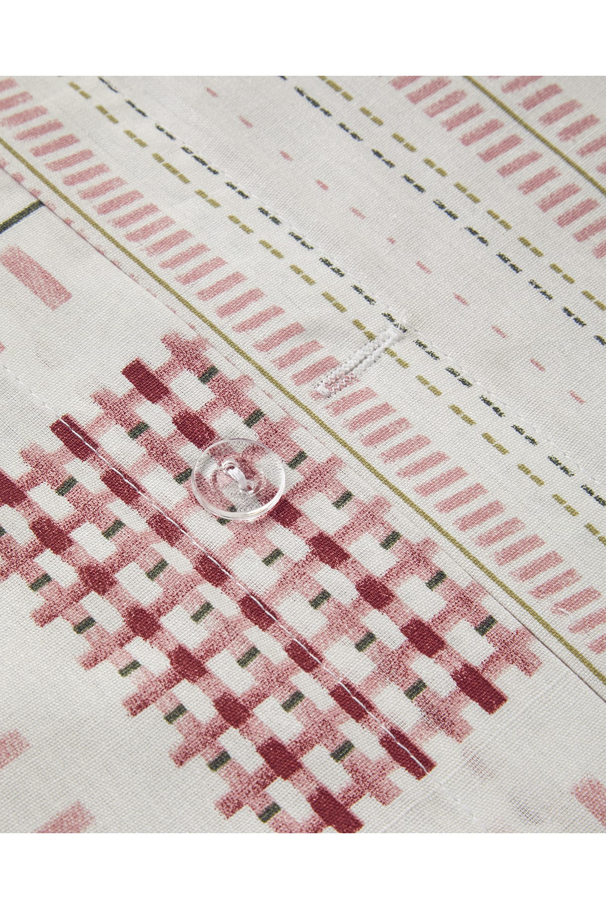 Floral Grid Pamuklu King Size Nevresim Seti Gül Kurusu