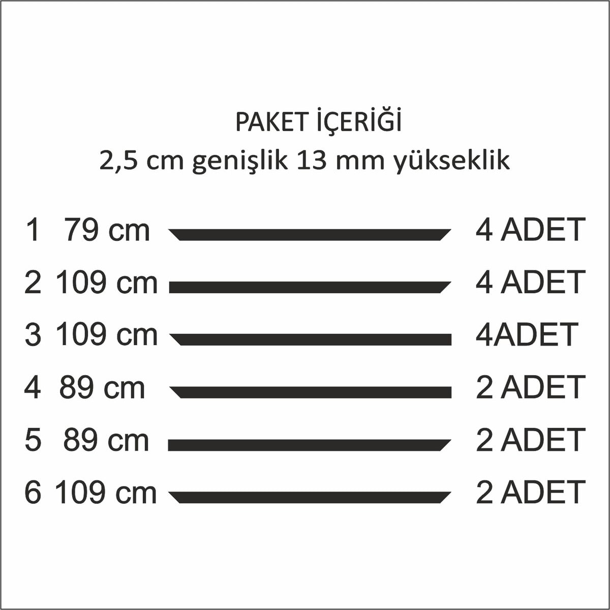 Dekoratif Boyanabilir Montaja Hazır Duvar Çıtası,önceden Kesilmiş Astarlı Kendin Yap Kit (P43)