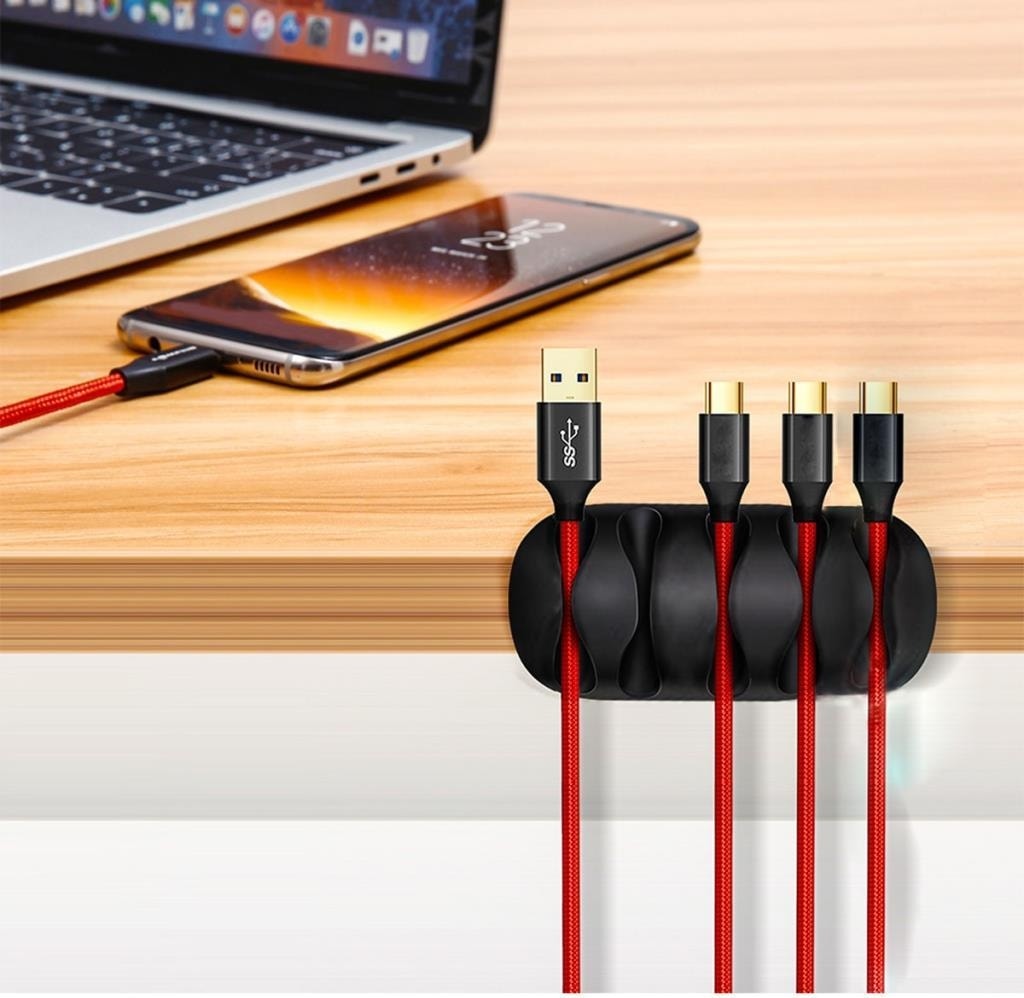 3 Adet 5 Kanallı Kablo Kanalı Tutucu Düzenleyici Sabitleyici