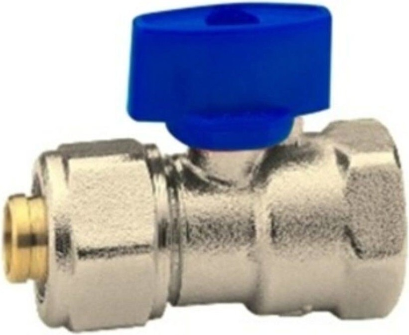 1/2" Mini Küresel Valf 16*2mm Pex Mavi 102122348