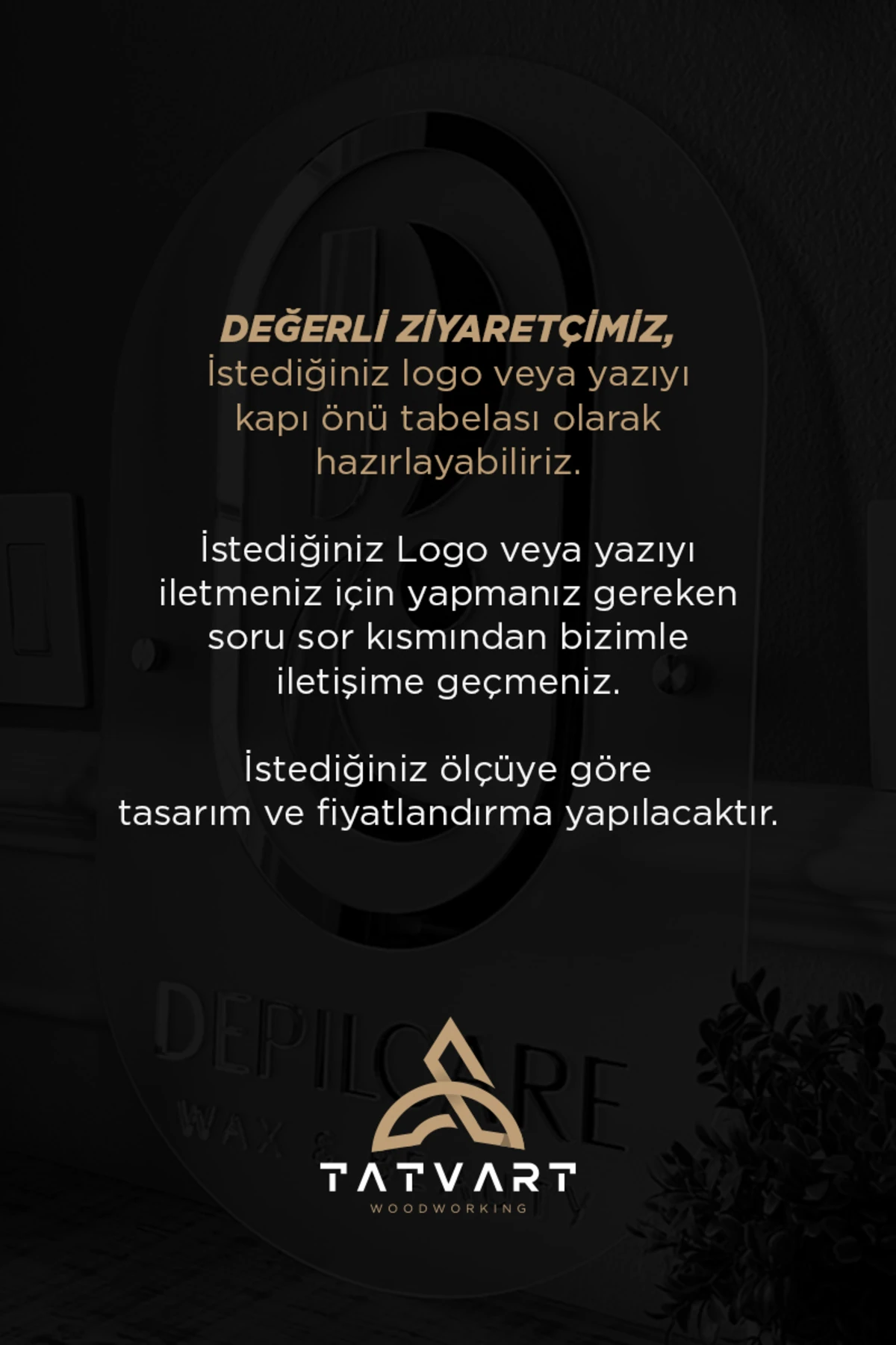 Kapı Tabelası, Ofis Tabelası, İş Yeri Tabelası, Pleksi Duvar Tabelası