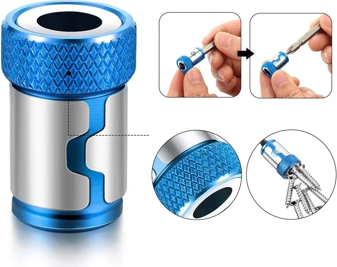 Mıknatıslı Vida Tutucu Aparatı Manyetik Halka Tornavida Ucu 1/4 " 24MM-6.35MM
