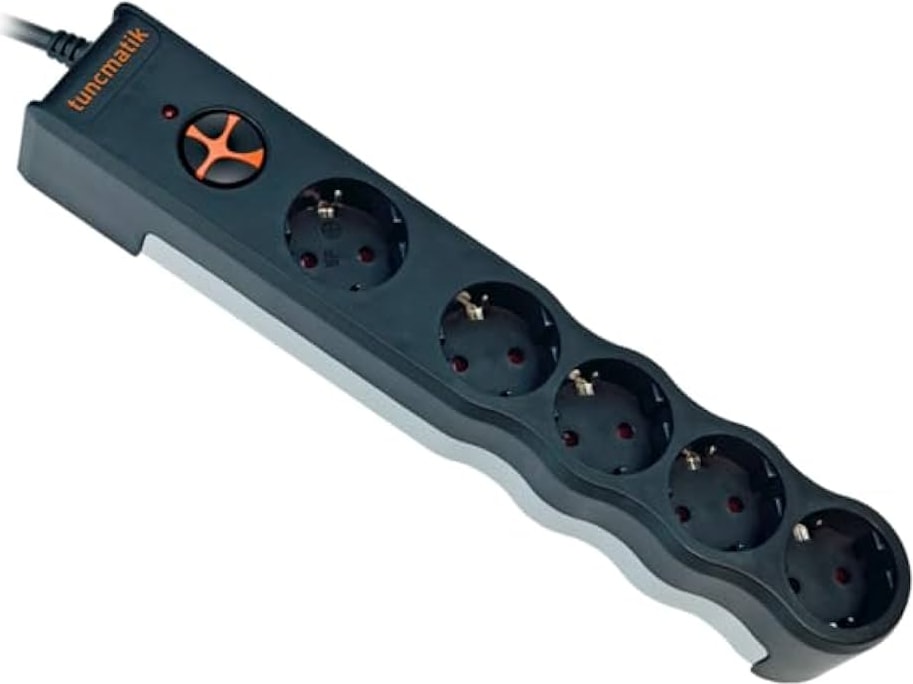 TSK6136 Powersurge 5'lı Siyah 1050 Joule