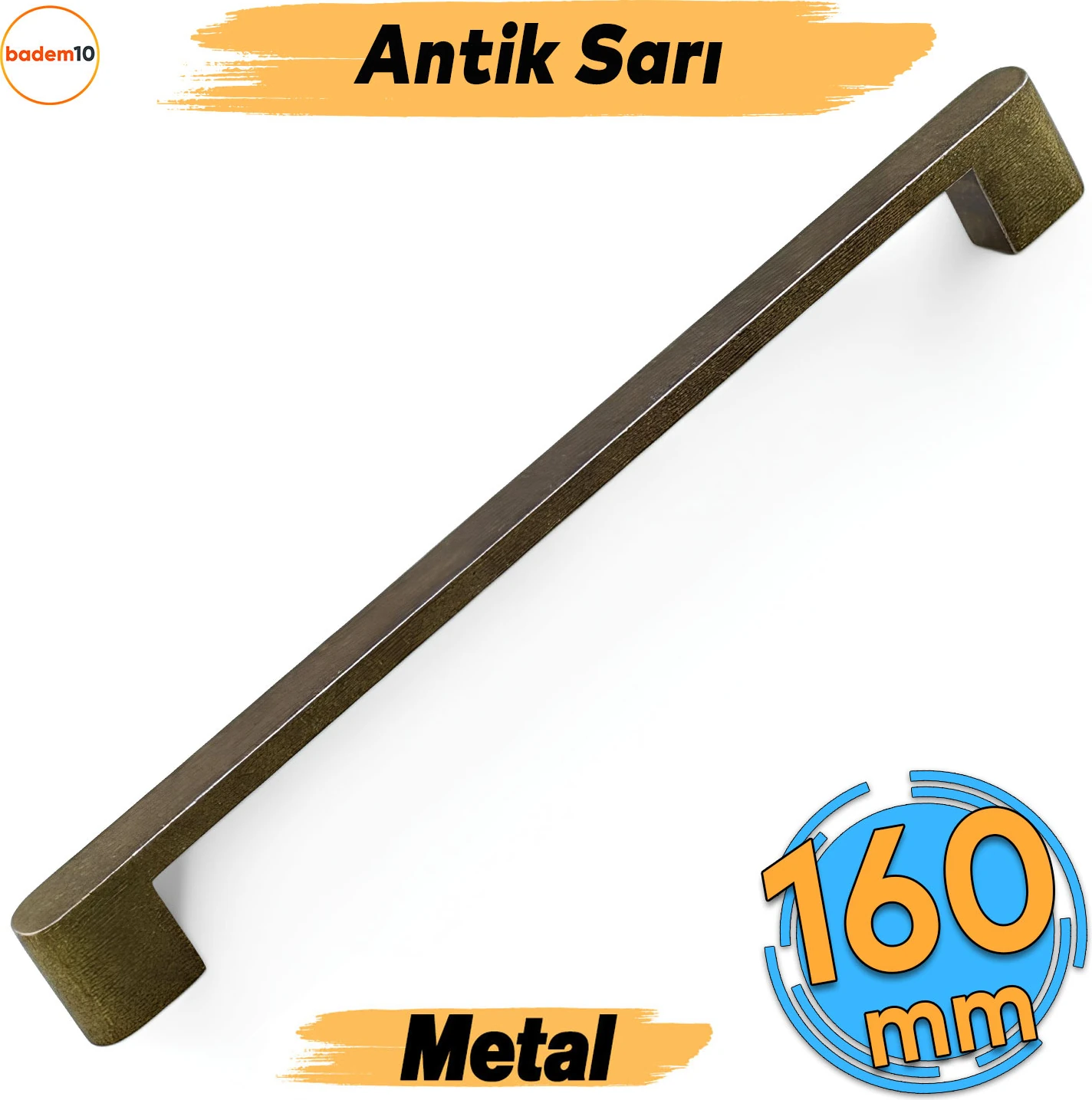 Uhud Kulp 160 mm Antik Sarı Metal Mutfak Mobilya Çekmece Mutfak Dolap Dolabı Kulpları Kapak Kulbu