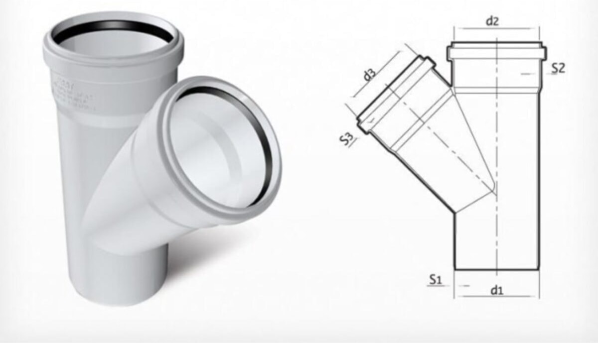 Dublex Pvc Atık Su Borusu Pimaş Tek Çatal 70 x 70 Mm.