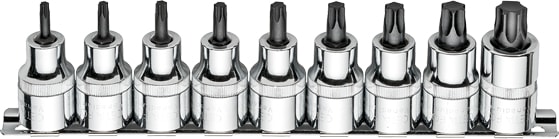 C28S-RT9 1/2" Torx Uçlu Lokma Takımı Kısa Tip 9 Parça