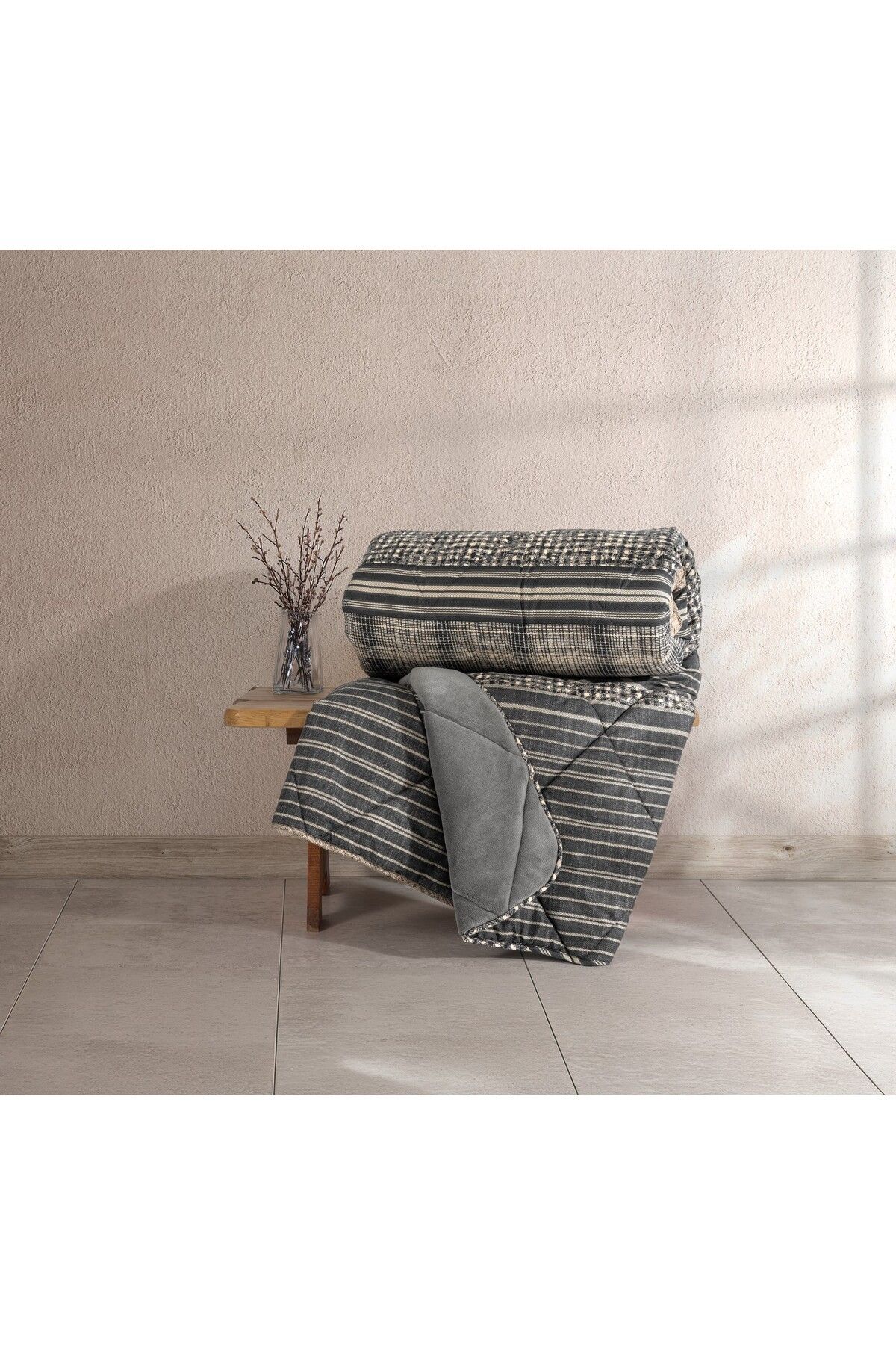 Velvet Çift Kişilik Yorgan Timbre Antrasit 195x215 cm