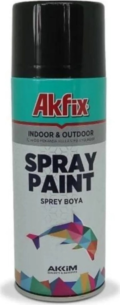 AKFİX SPREY BOYA PARLAK SİYAH 400 ml RAL9005