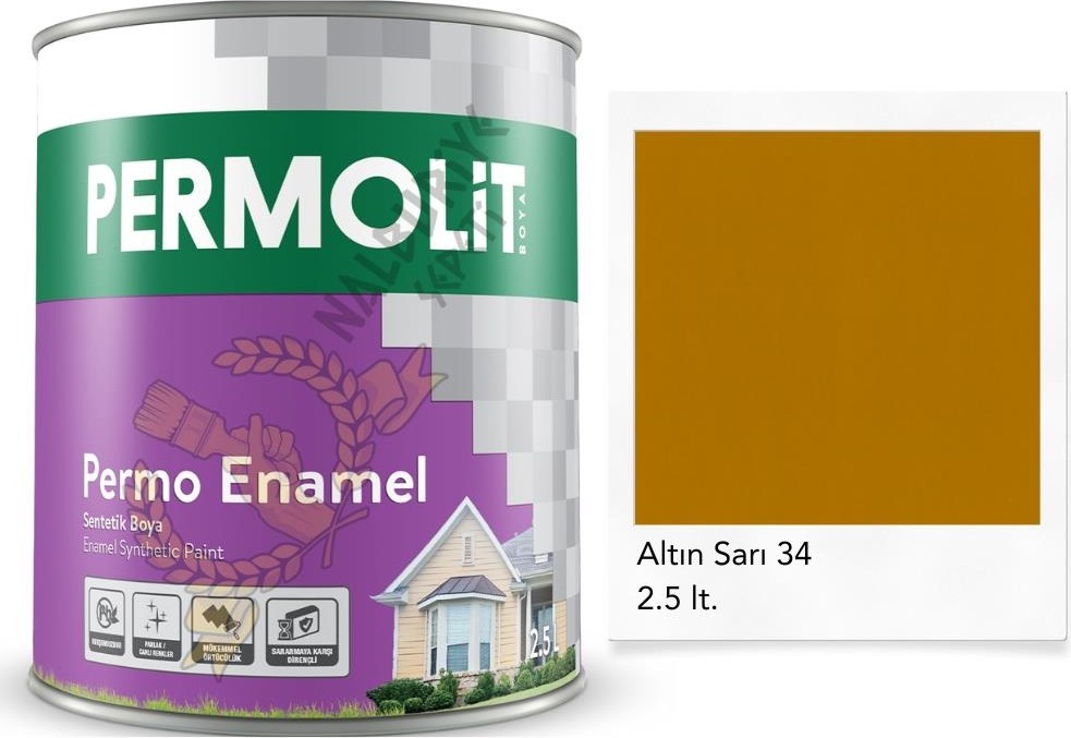 Enamel Sentetik Yağlı Boya Altın Sarı 2.5 Lt.