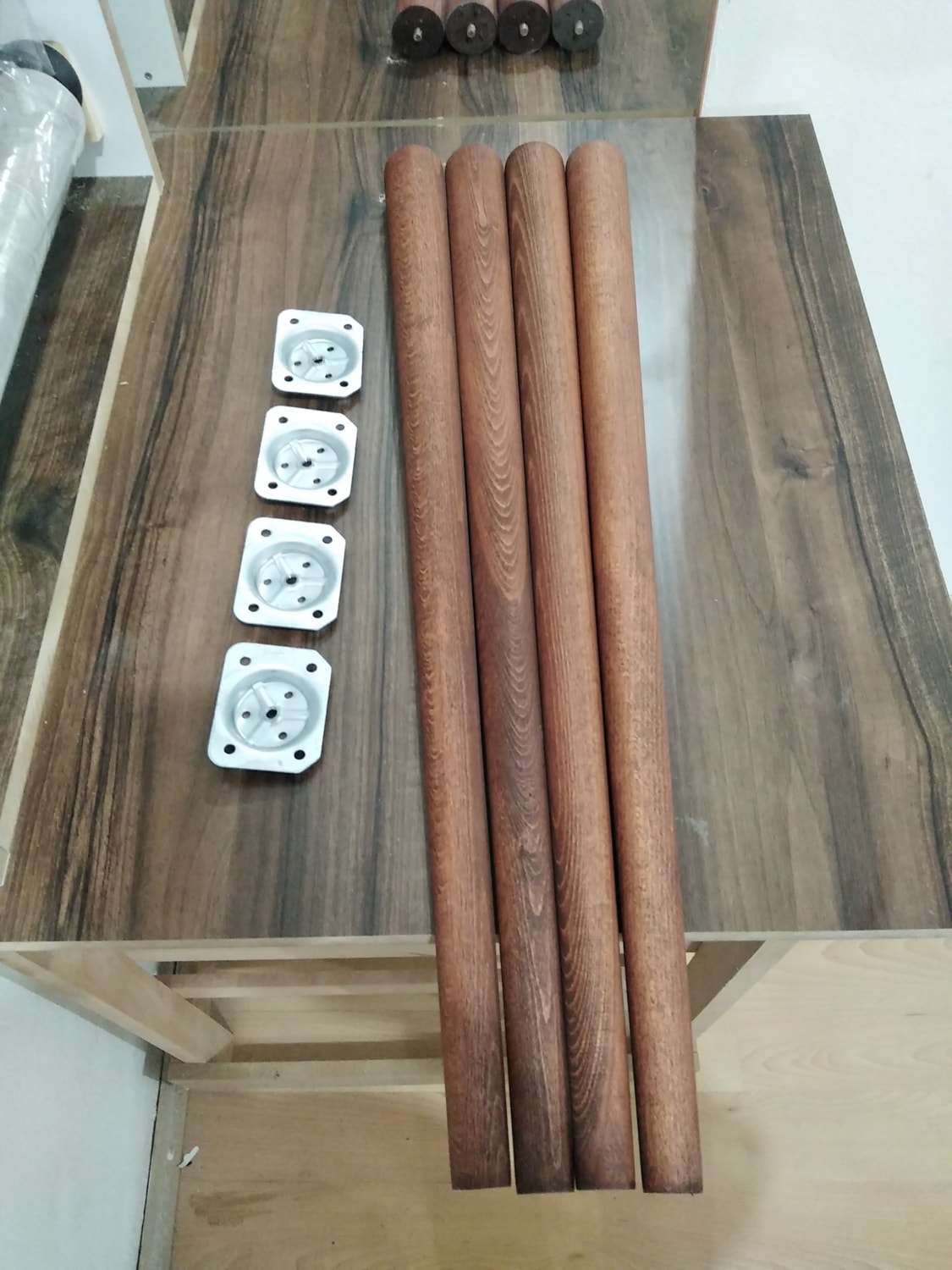 55CM-60CM-65CM-70CM 4'lük Meşe Boyalı Masa&sehpa&sandalye Ayağı
