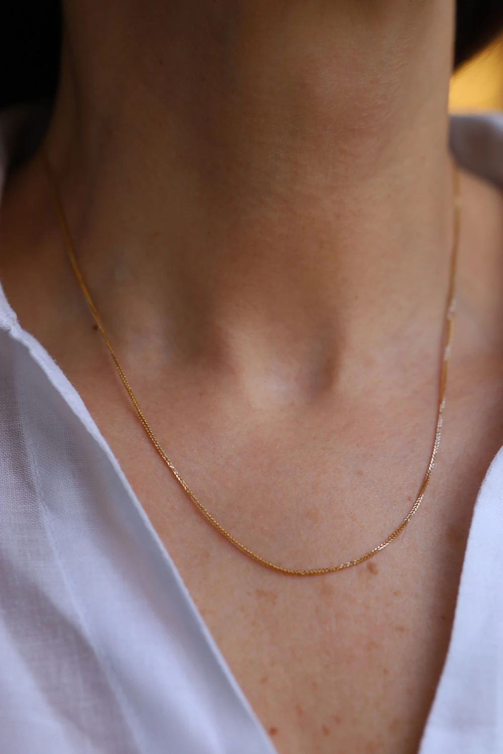 14 Ayar Altın Tilki Kuyruğu 1 mm Zincir