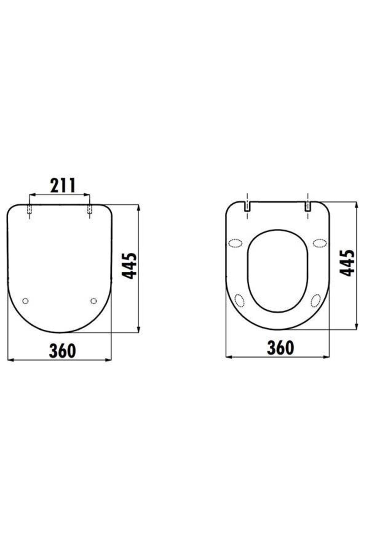FE322 Free Asma Klozet Rim-Off Siyah Mat + Duck Y.K Siyah Mat Kapak
