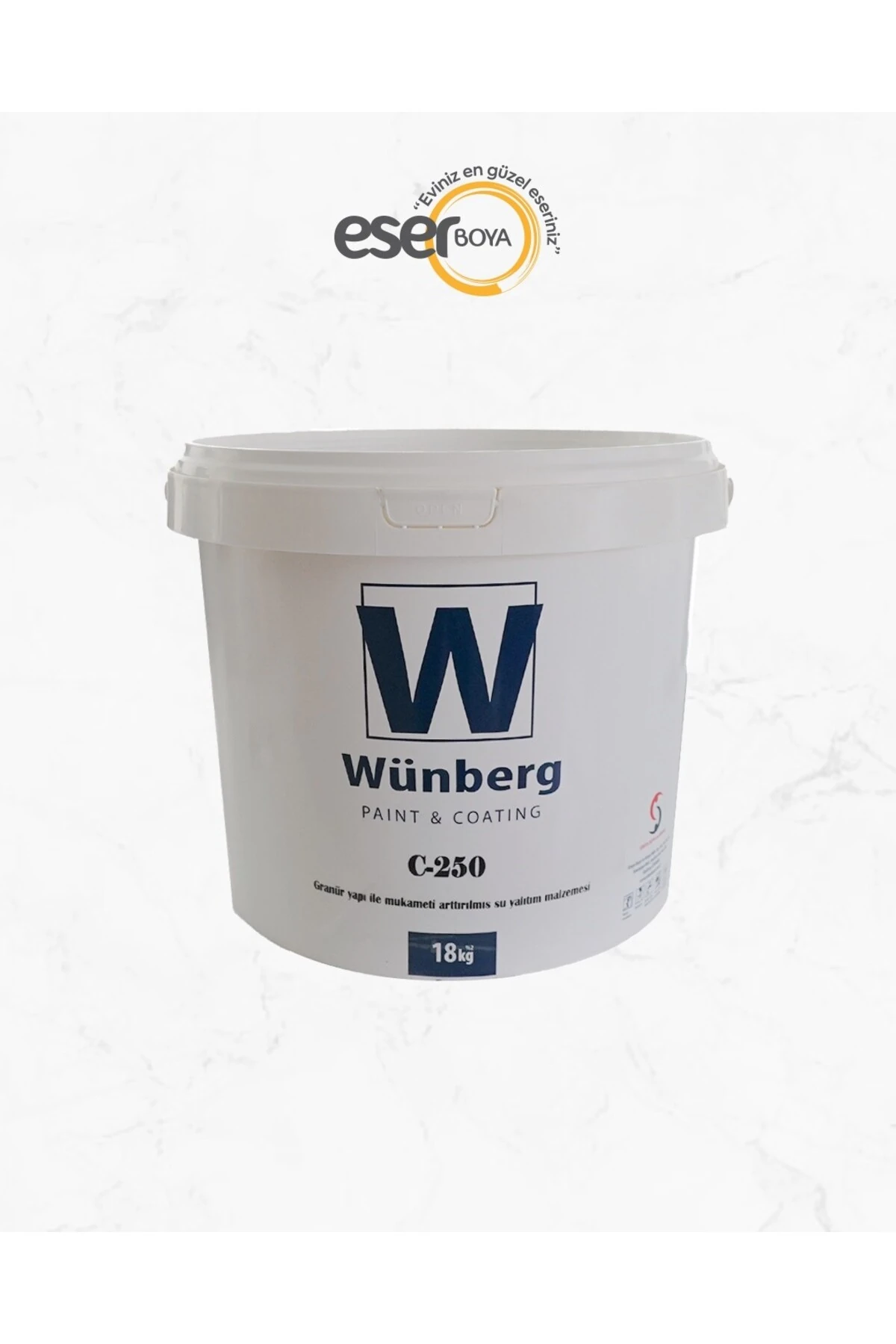 Elastik C250 Granüllü Yapısıyla Mukavemeti Artırılmış Mükemmel Su Yalıtım Boyası 18 kg