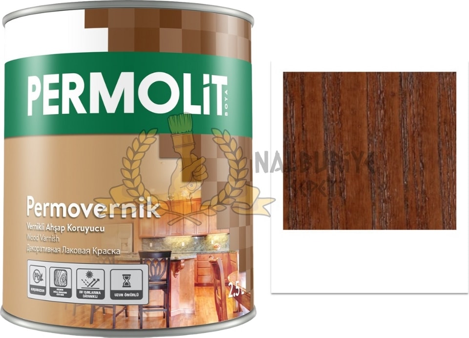 Vernikli Ahşap Koruyucu Boya Kestane 0.75 Lt.