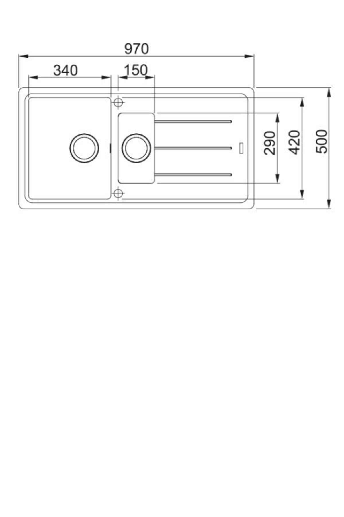 BASIS BFG 651 1,5 GÖZLÜ SLATE GREY  GRANİT EVİYE