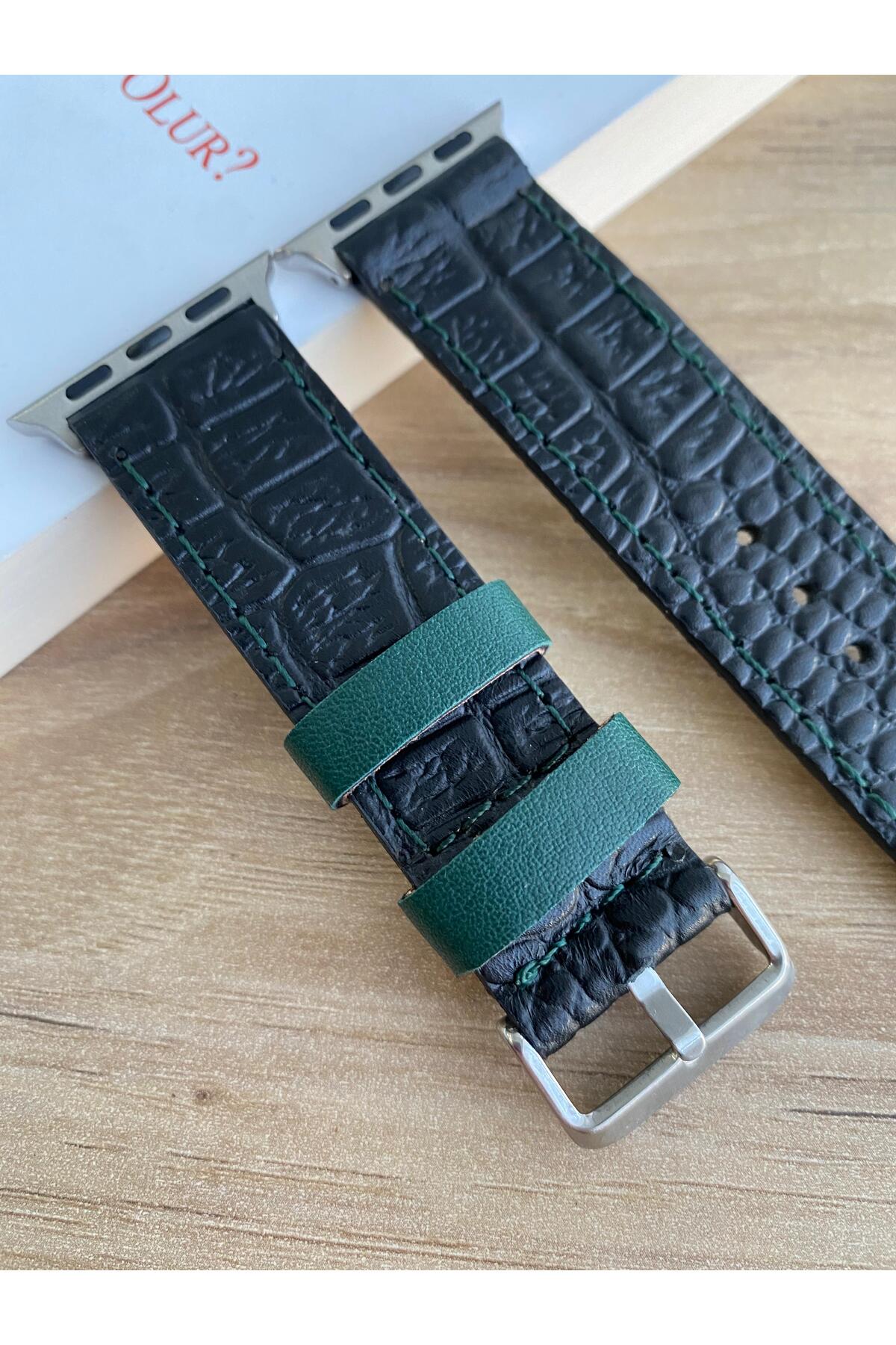 42-44-45 ve 49mm Uyumlu Gerçek Deri Saat Kayışı. Akıllı Saat Kordonu.