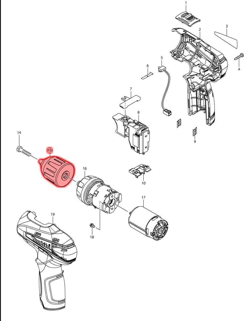 MAKİTA DF330D Mandren Ürün Kodu 766007-3