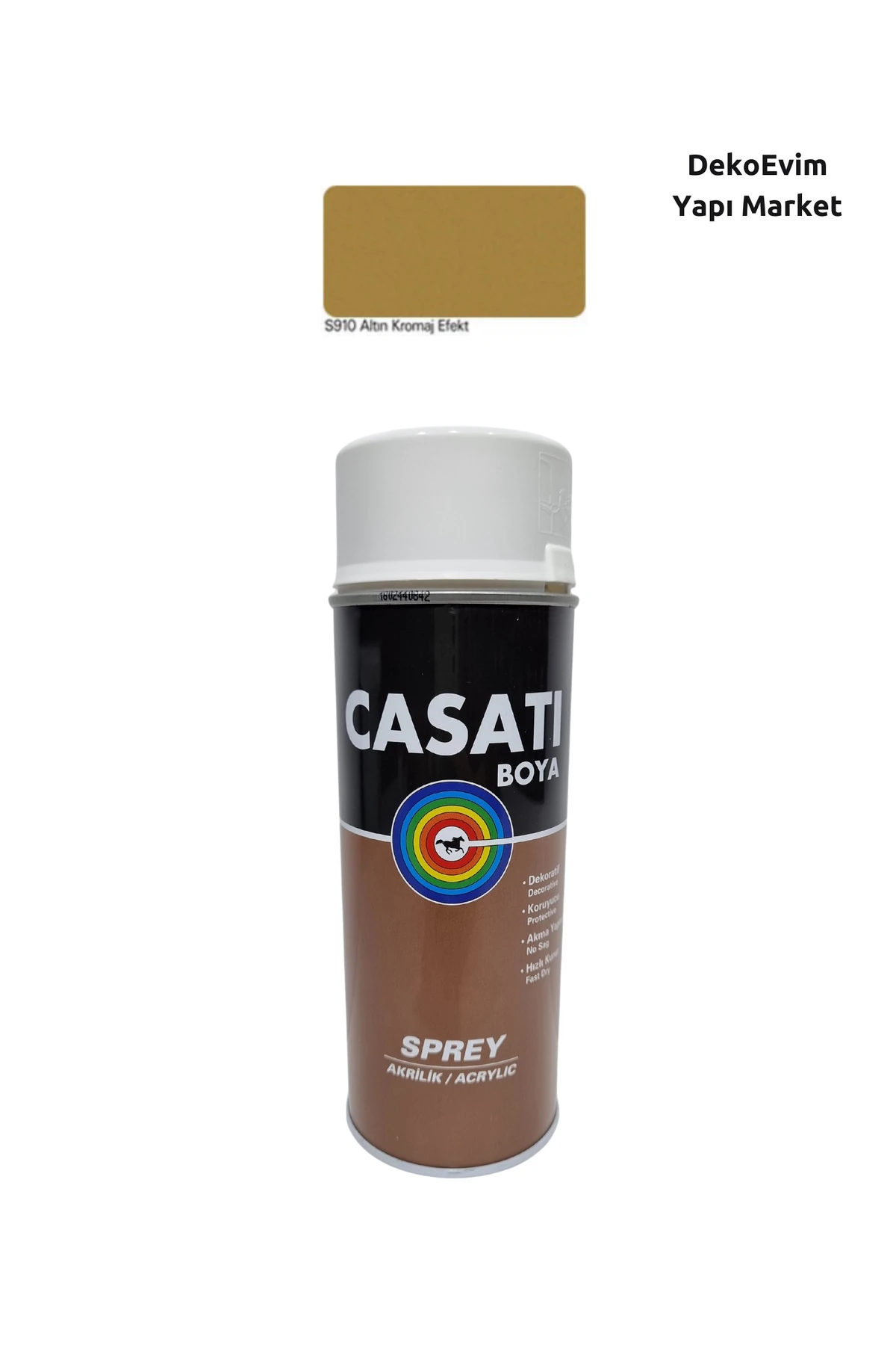 Sprey Boya S910 Altın Kromaj Efekt 400 Ml.