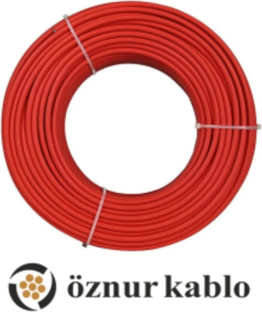 7 Metre  6 mm Solar Kablo H1Z2Z2-K Kırmızı (Fotovoltaik)