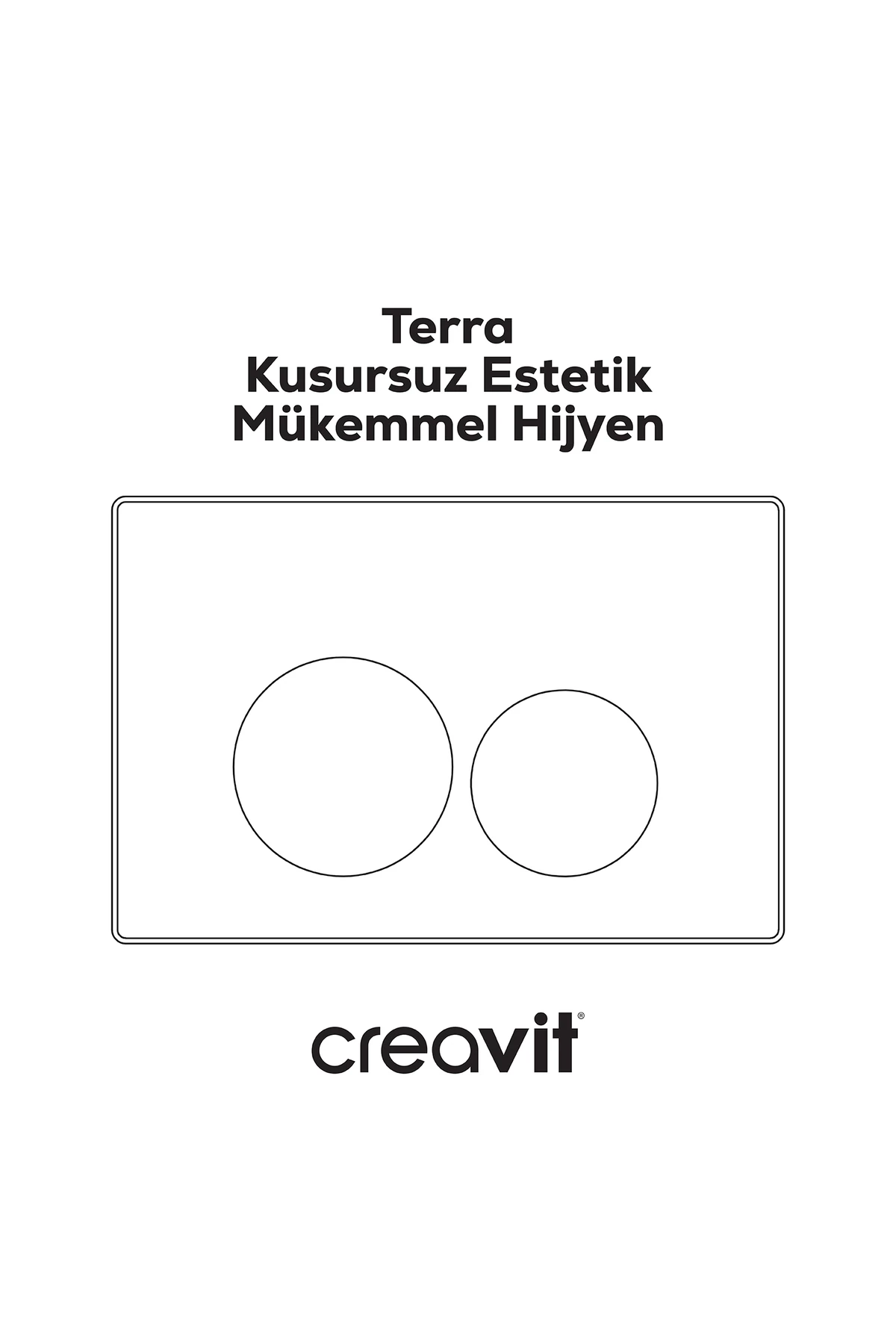 Terra Parlak Krom Kaplama Askı Rezervuar Kumanda Paneli