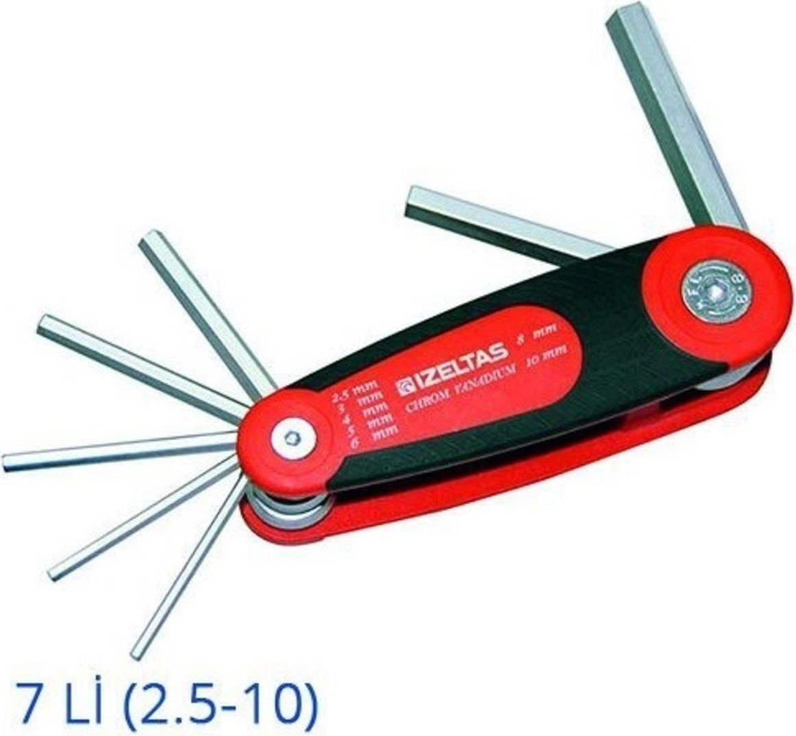 Izeltaş Kaset Allen Anahtar Takımı (2,5-10)-7 Li-