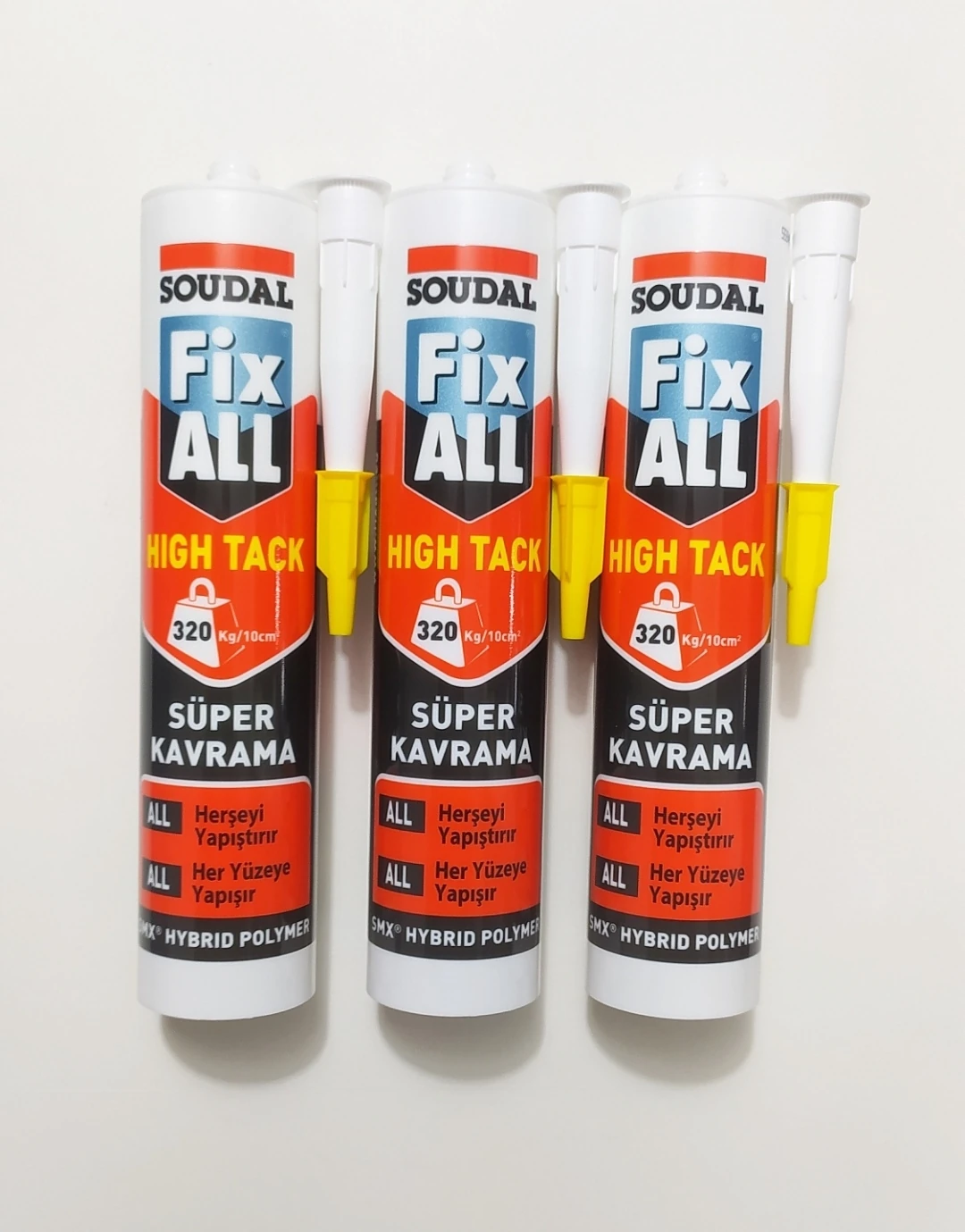 3 Adet Hight Tack Korniş Yapıştırıcı / Montaj Silikonu Beyaz 290 Ml.