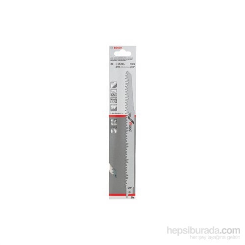 BOSCH - Top Serisi Ahşap İçin Tilki Kuyruğu Bıçağı S 1531 L - 2'Li Paket