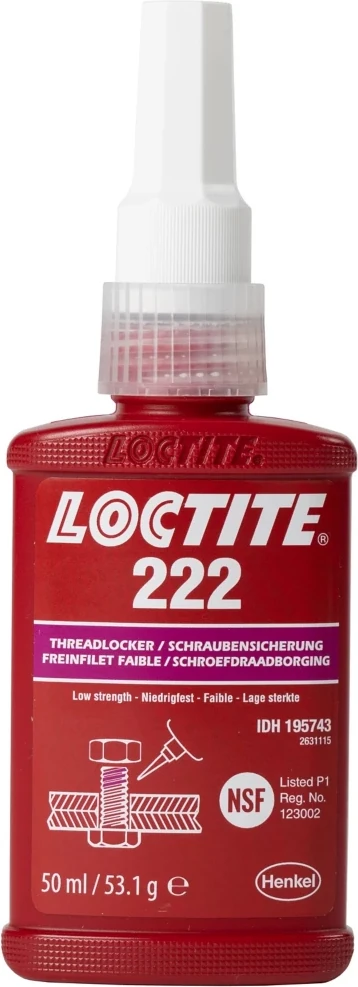 222 Düşük Mukavemetli Vida Gevşemezlik Civata Sabitleyici Kolay Sökülebilir 50 Gr/ml