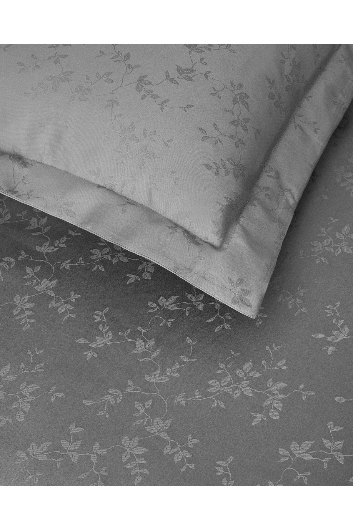 Taylor Lyocell Saten Çift Kişilik Nevresim Takımı 200x220 cm Koyu Gri