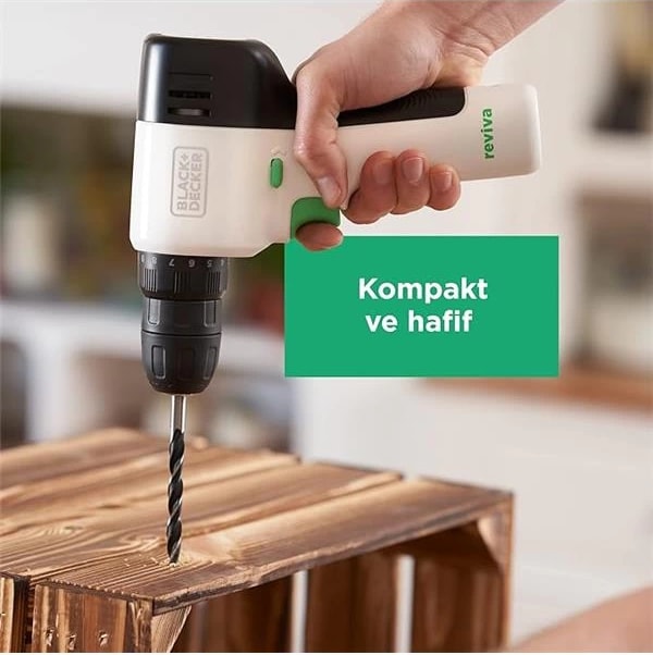 Black + Decker Reviva 12V Şarjlı Matkap (1,5AH)