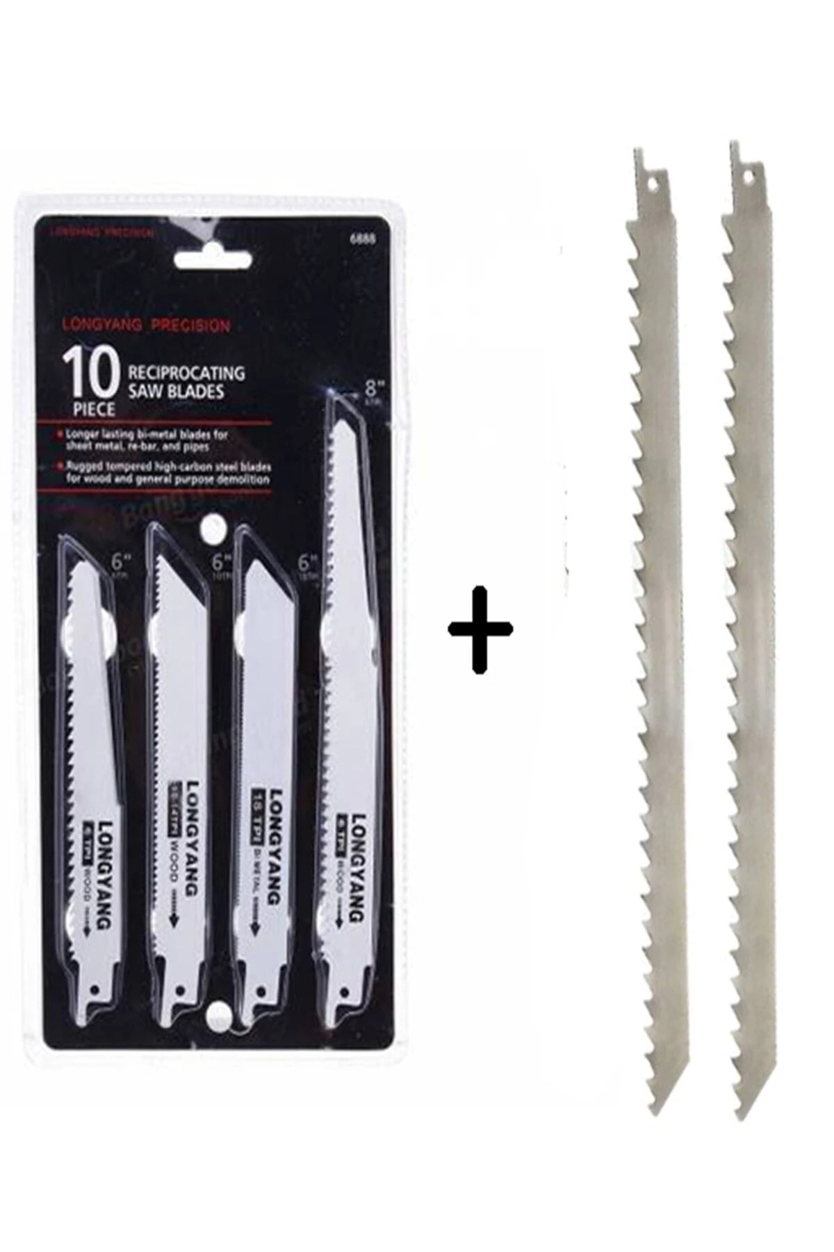 12 Parça Tilki Kuyruğu Testere Bıçakları Demir Kemik Metal Kesme Paslanmaz Çelik Uzun Kısa