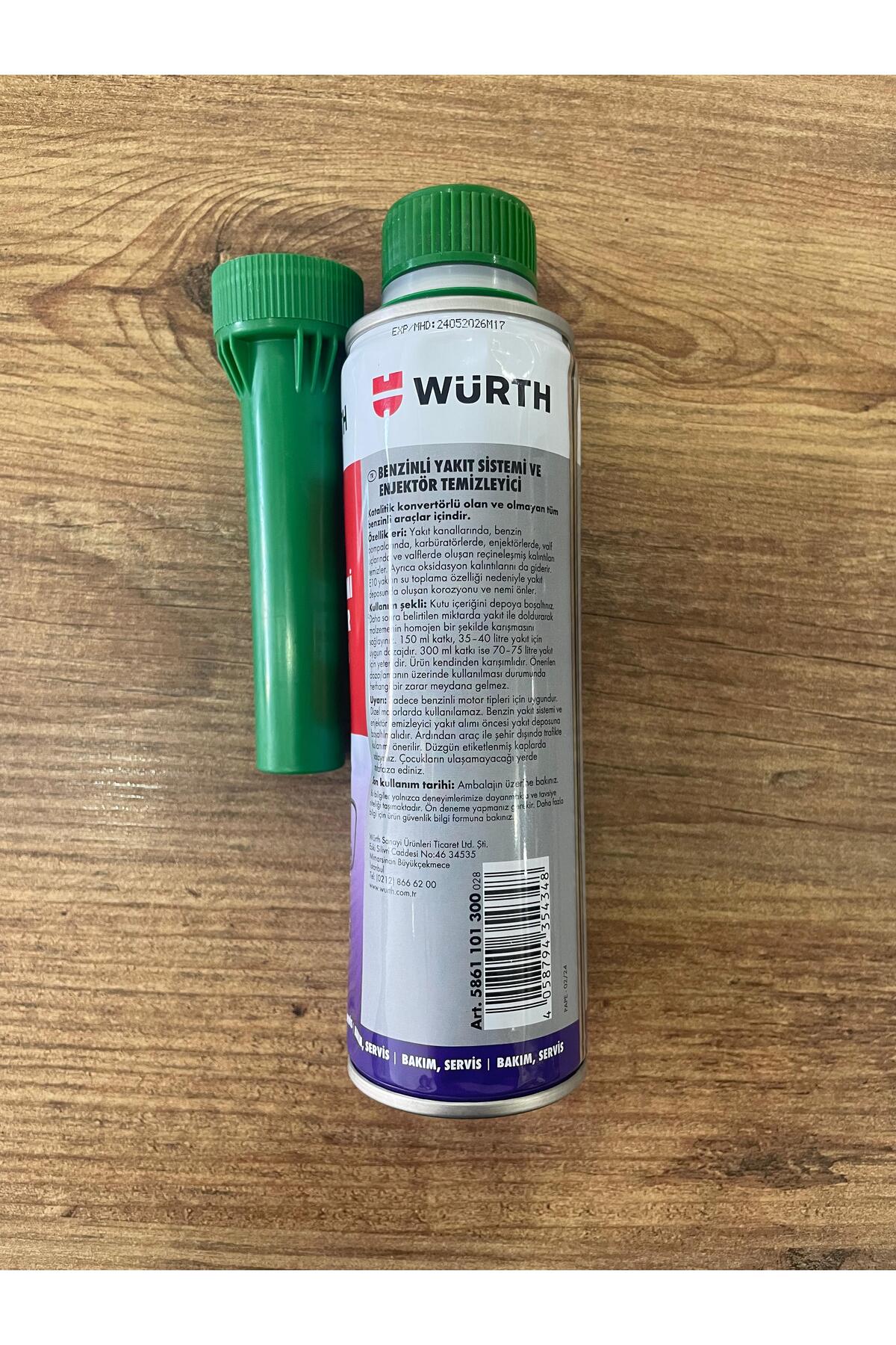 WÜRTH BENZİNLİ YAKIT SİSTEMİ VE ENJEKTÖR TEMİZLEYİCİ