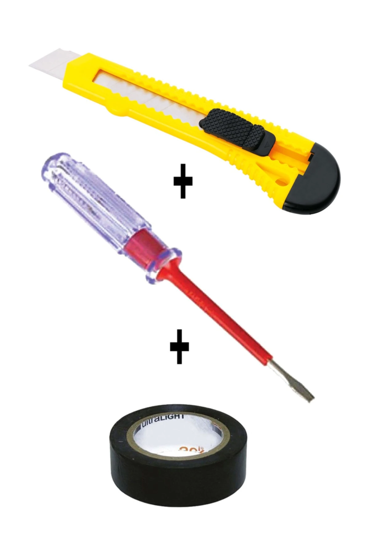 Kontrol Kalemi Seti Maket Bıçağı-kontrol Kalemi-elektirik Bandı ( 3 Set ) -1001927