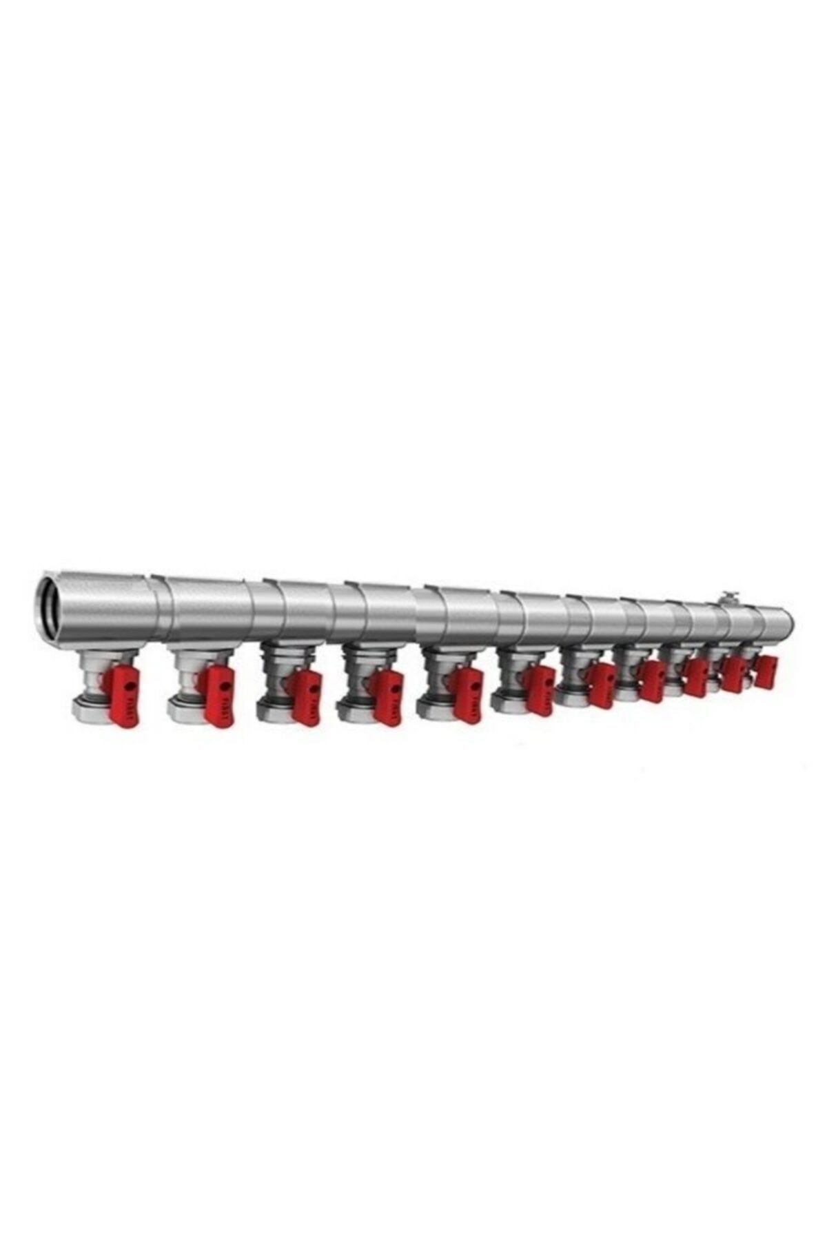 1" Kollektör Mini Küresel Vanalı Onbir Çıkışlı Kırmızı