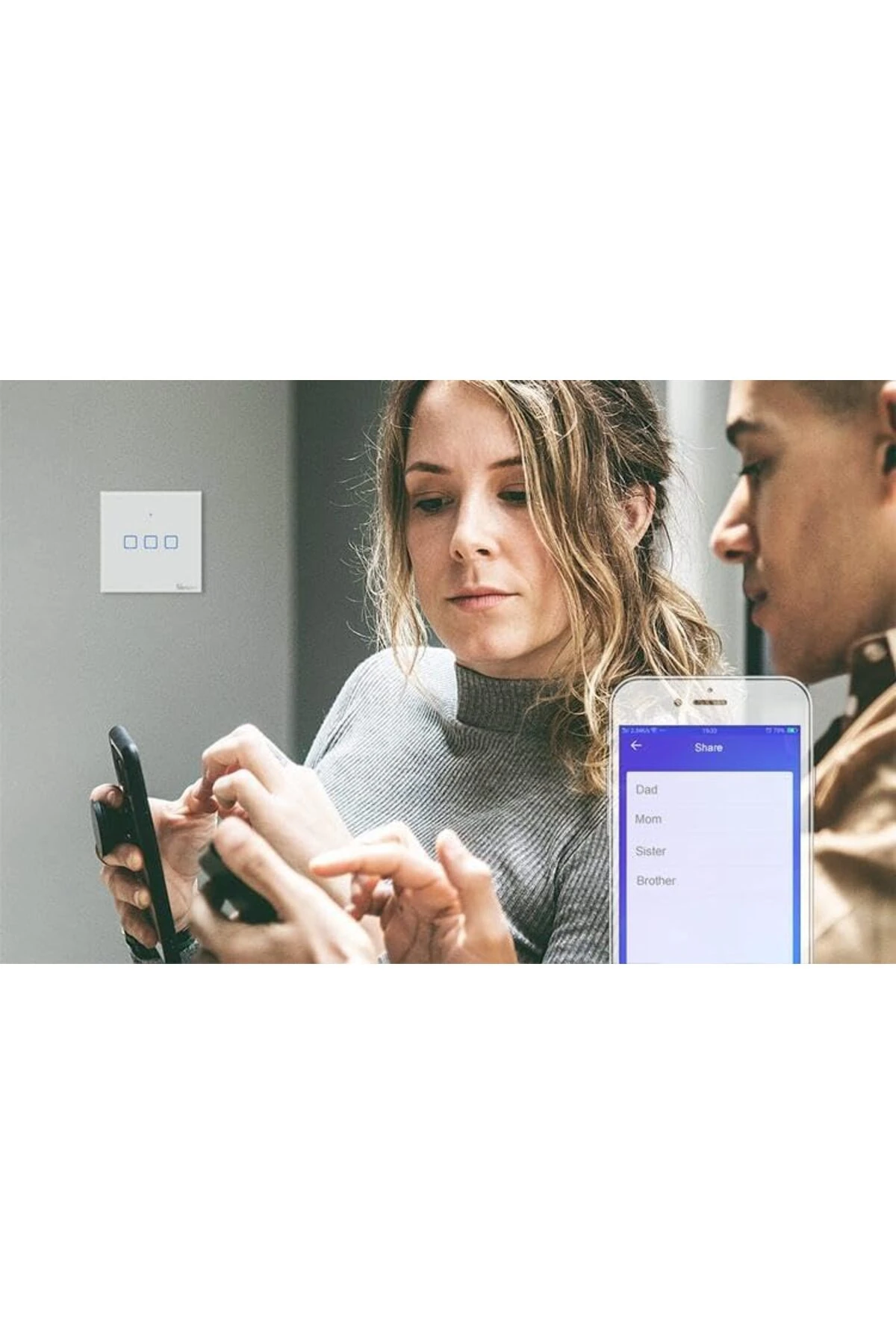 Ev Wi-Fi Işık Anahtarı Google Home-Alexa (Yeni Versiyon) BAGHOOUSE 1059428