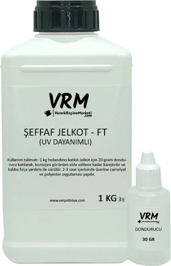 Fırça Tipi Şeffaf Polyester Jelkot - 1 kg