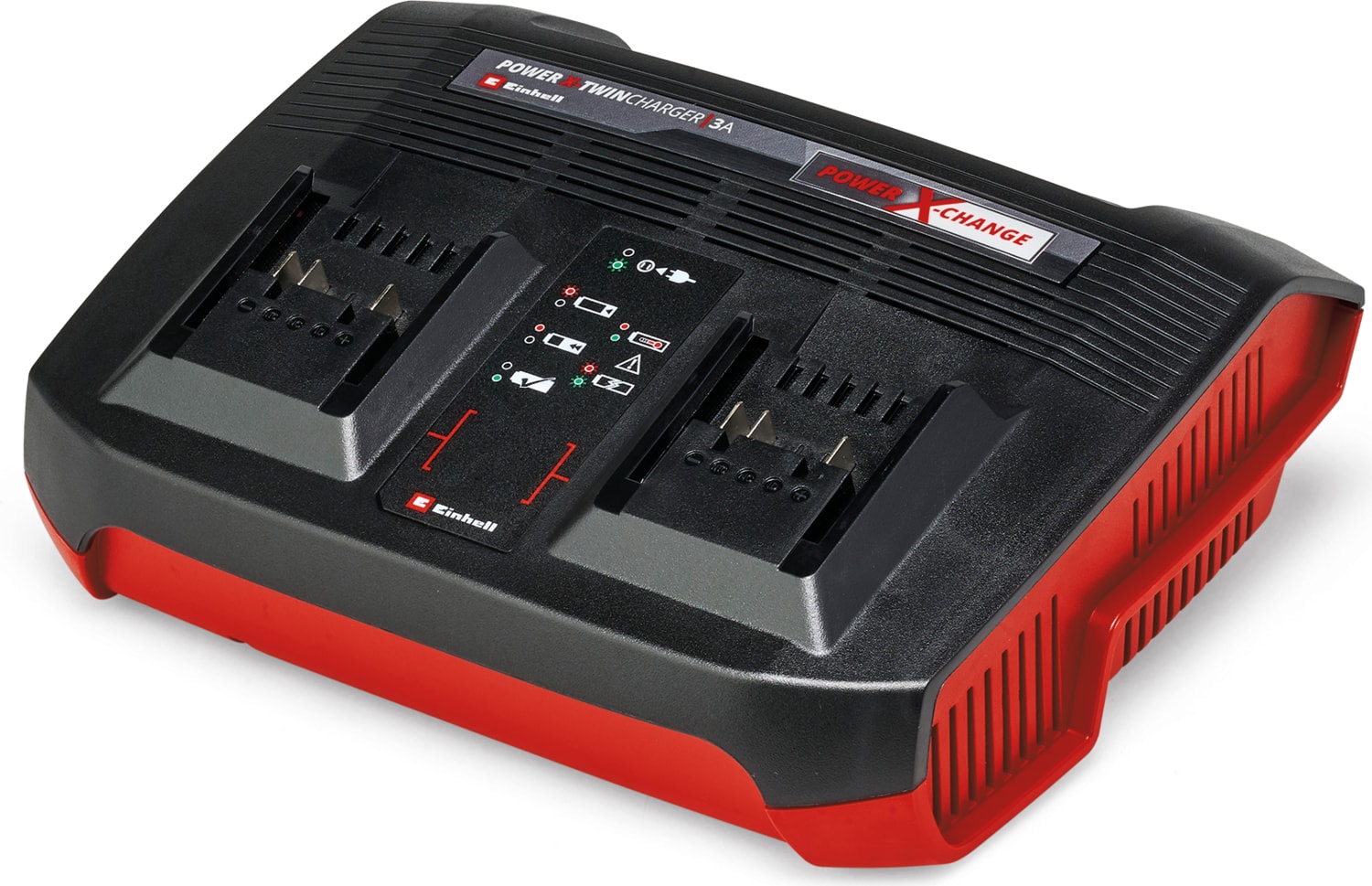 EİNHELL Orijinal Şarj Cihazı Power X-Twincharger 3A Power X-Change (18 V, ikili şarj cihazı, akü takibi, akıllı şarj yönetimi, 6'lı LED gösterge) - 4512069