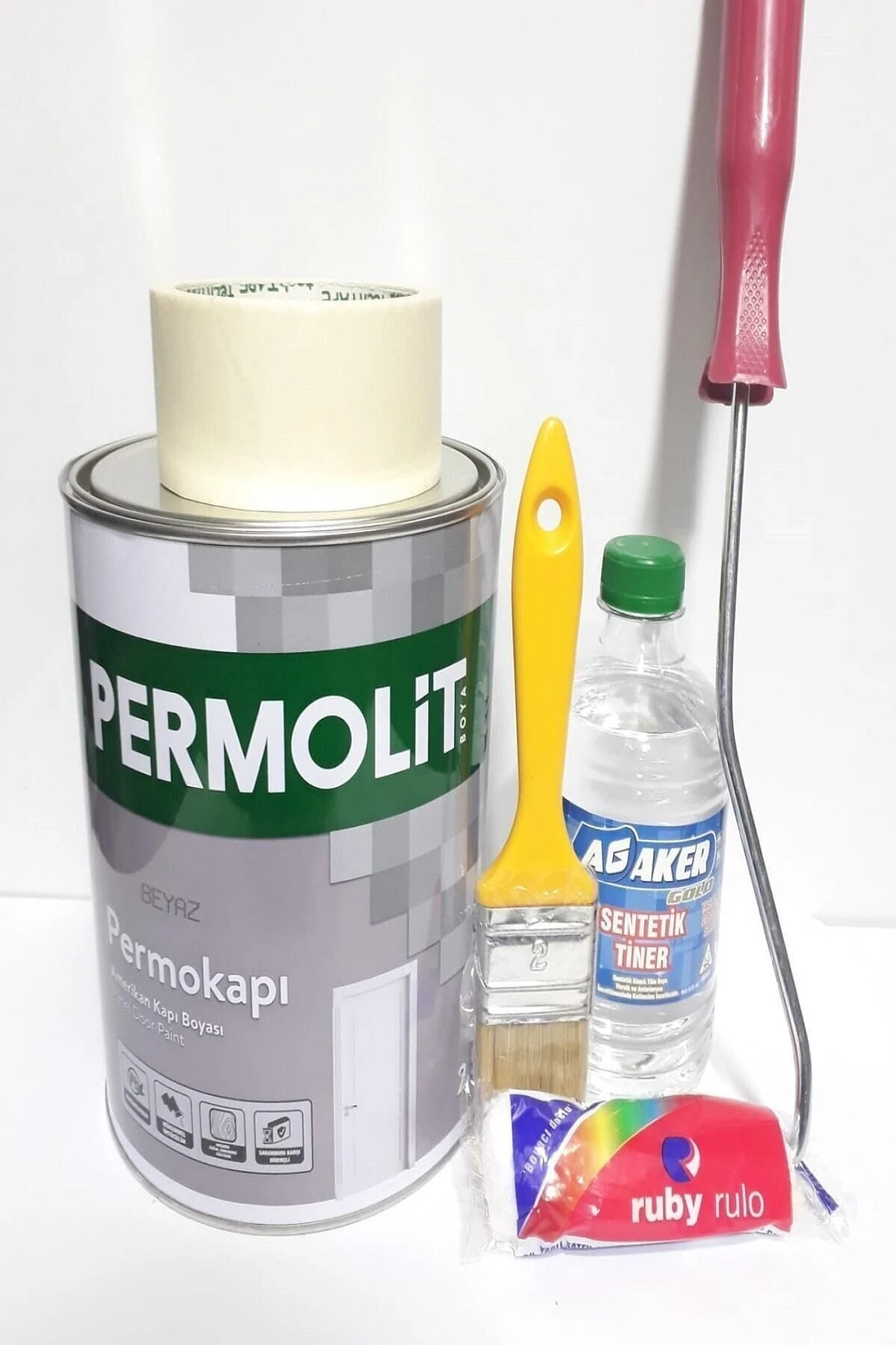 Amerikan Kapı Boyası 2.5 Lg 5 Parça Boyama Seti Beyaz