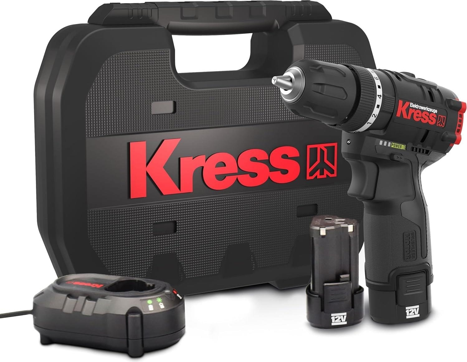 KUC12 12VOLT/2.0AH Li-Ion Çift Akülü Kömürsüz Profesyonel Şarjlı Darbeli Matkap