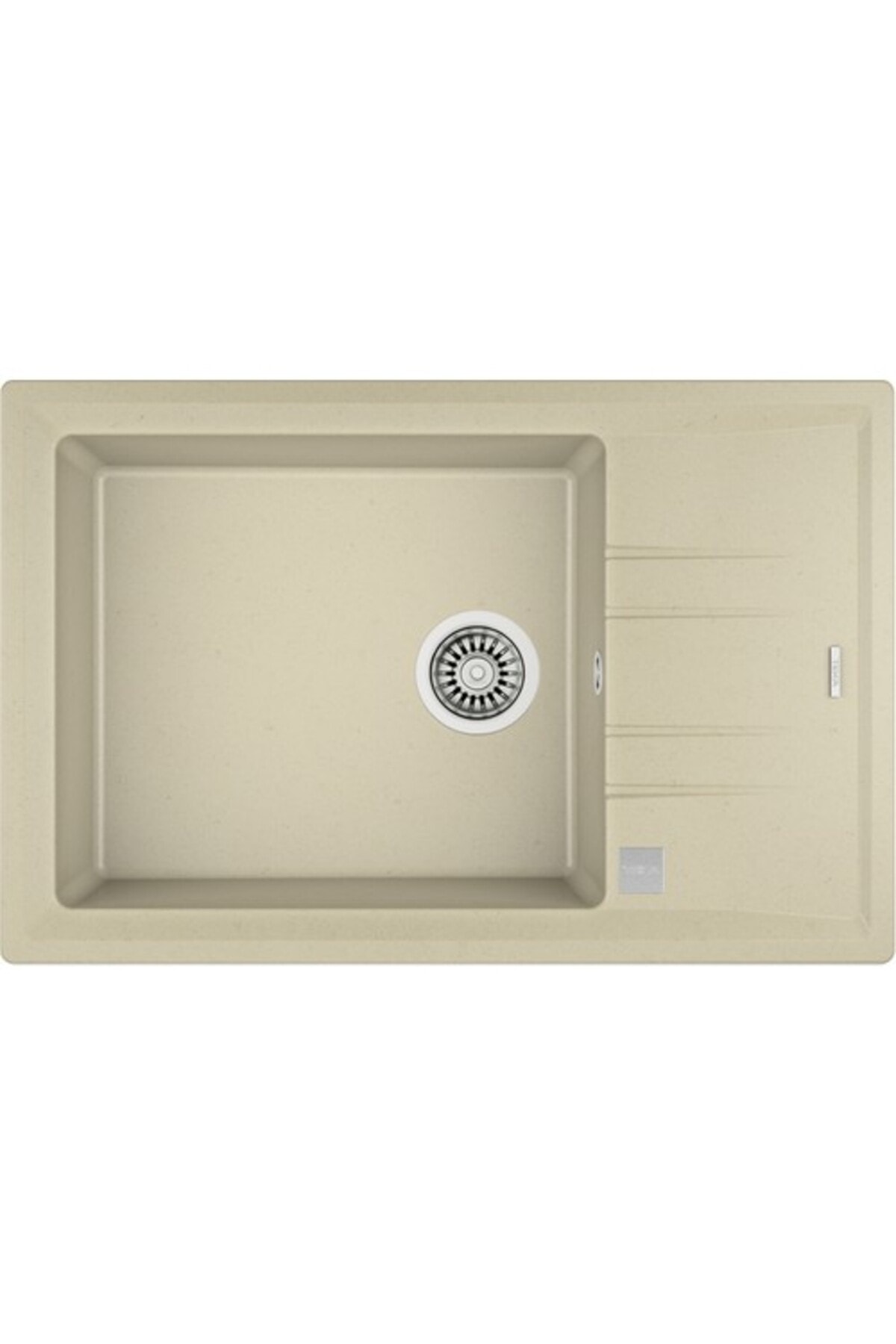 - Stone 60 S-tg Topasbeıge - Ankastre Kumanda Sifonlu Granit Eviye - Bej - 78 Cm - 115330039