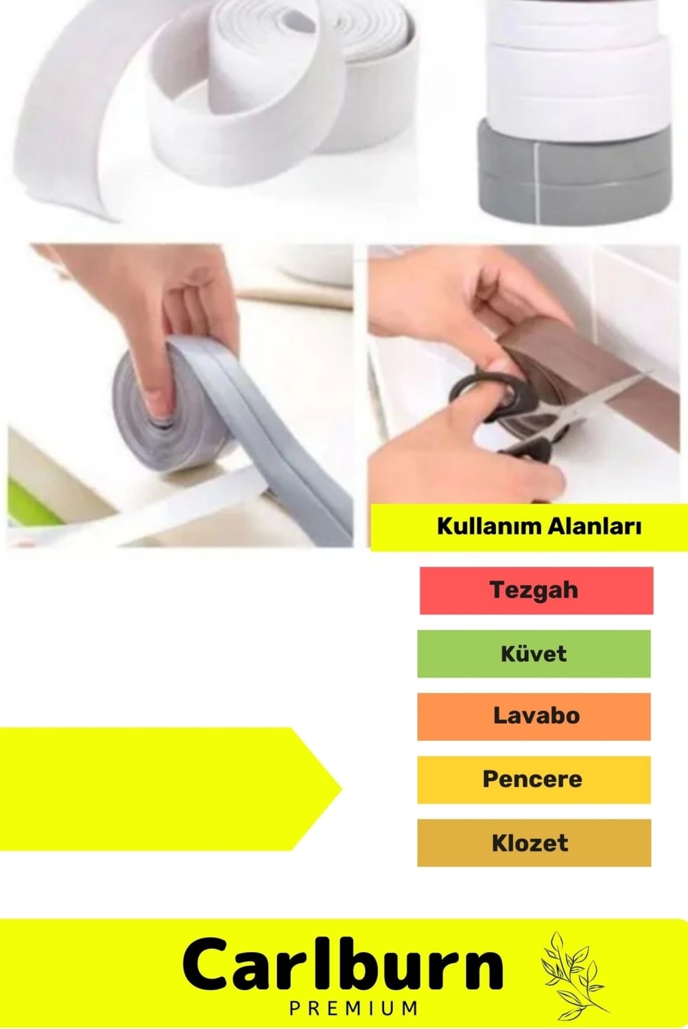 Ekstra Güçlü Su Geçirmez Sızdırmaz Dayanıklı Yalıtım Tamir Küf Önleyici Gri Bant 3.2m - 2 Adet