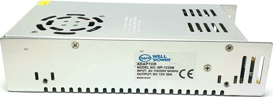 12V 30A Adaptör Metal Kasa Fanlı