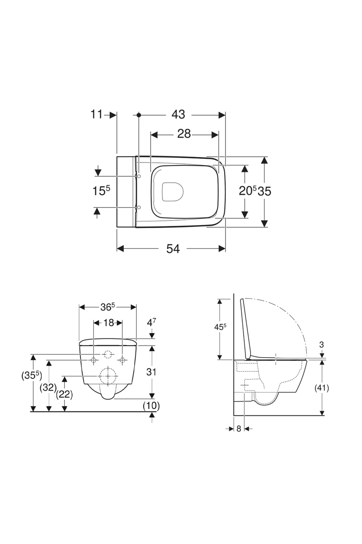 iCon Square Beyaz Asma Klozet Seti 501.671.00.1