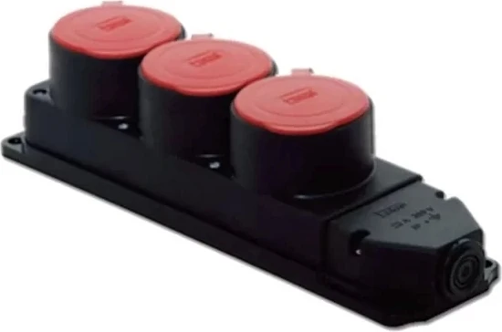 3X25 Üçlü Kauçuk 380V Grup Priz