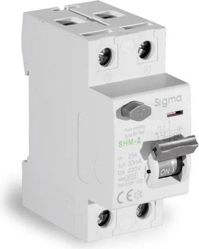 SHM2025030-SHM 2p 30MA 25A 6ka Kaçak Akım Koruma Şalteri (Kaçak Akım Rölesi)