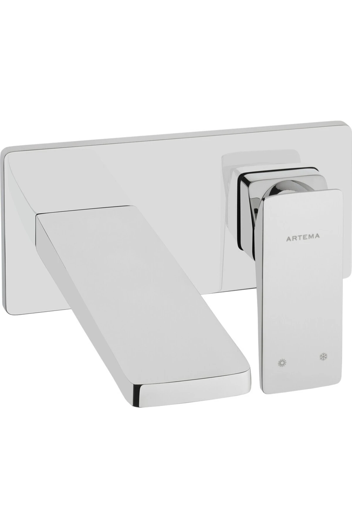 A42394 Brava Krom Sıva Üstü Ankastre Lavabo Bataryası