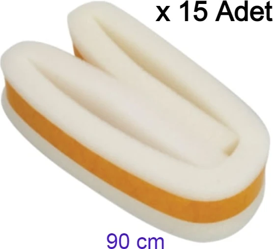 15 Adet Yapışkanlı Kapı Altı(Eşik) Bandı Isı Yalıtım Süngeri (90 CMX15)